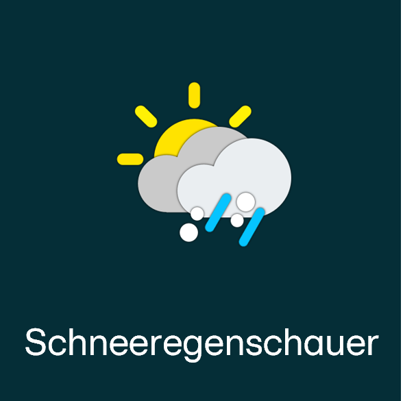 Wettersymbol: Schneeregenschauer