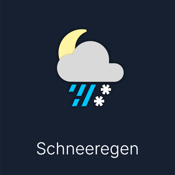 Wettersymbol: Schneeregenschauer