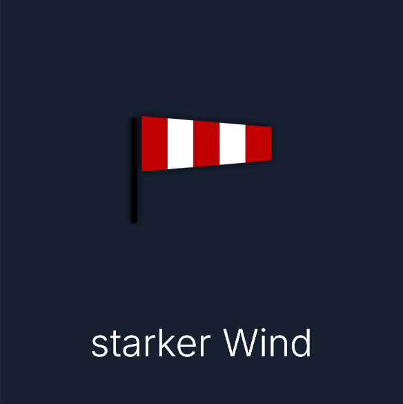 Warnsymbol: starker Wind