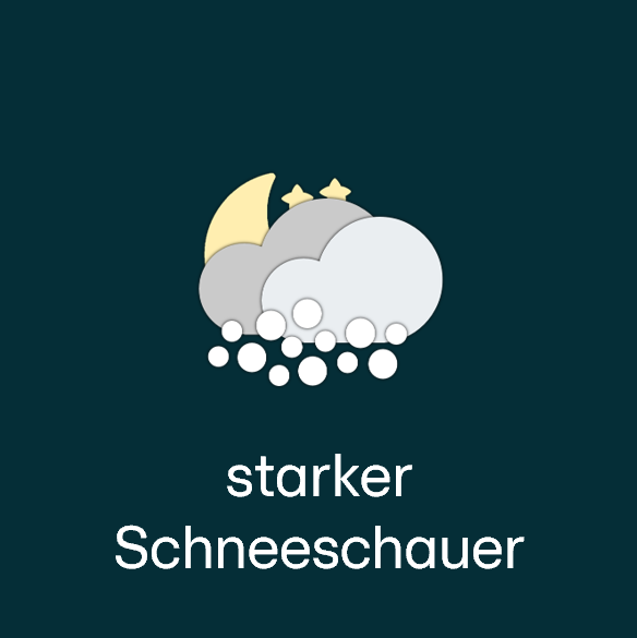 Wettersymbol: starker Schneeschauer
