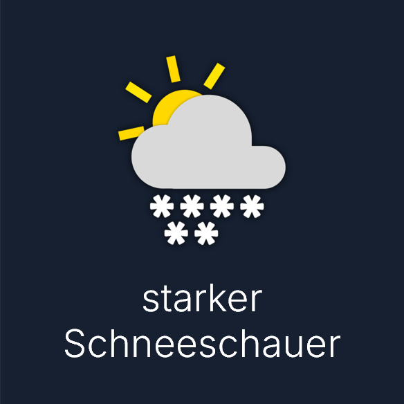 Wettersymbol: starker Schneeschauer