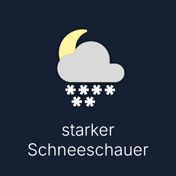 Wettersymbol: starker Schneeschauer