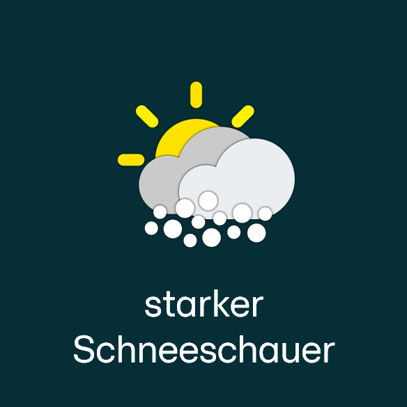 Wettersymbol: starker Schneeschauer