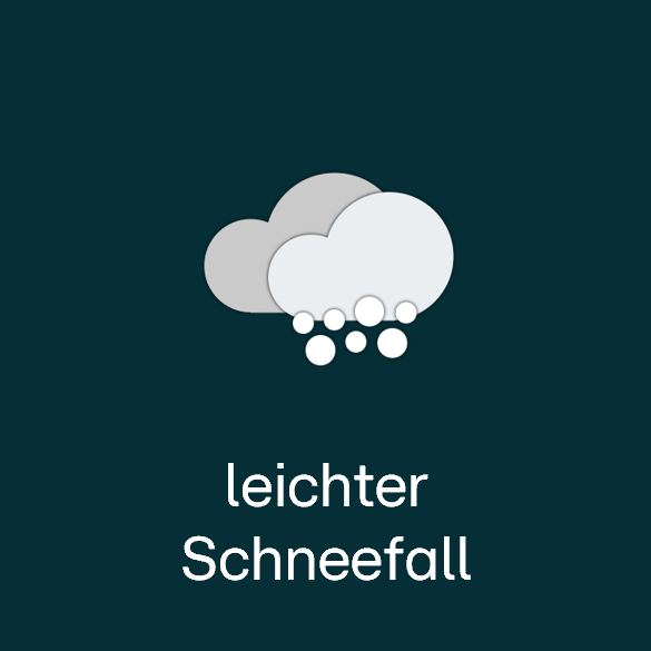 Wettersymbol: leichter Schneefall