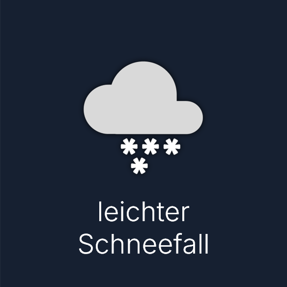 Wettersymbol: leichter Schneefall