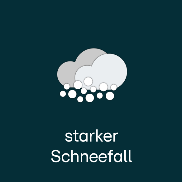 Wettersymbol: starker Schneefall