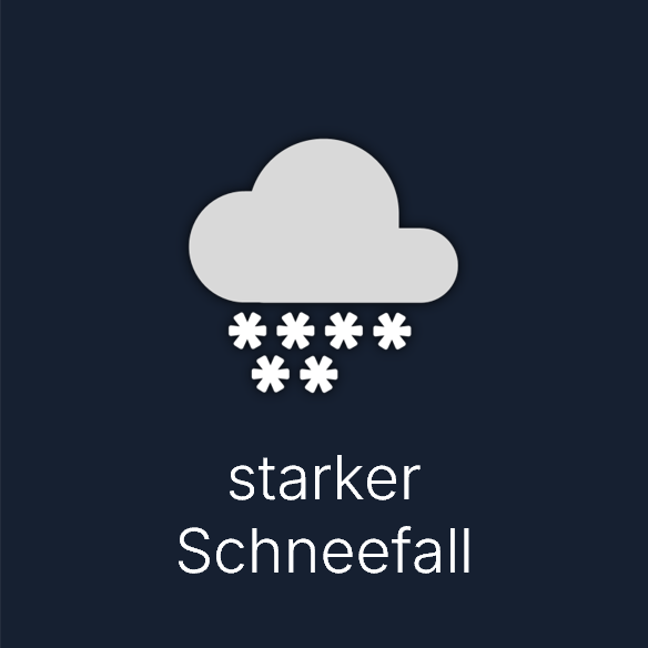 Wettersymbol: starker Schneefall