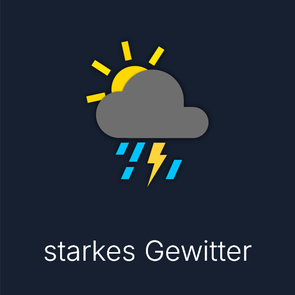 Wettersymbol: starkes Gewitter