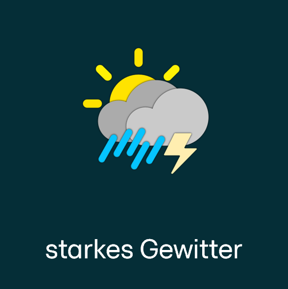 Wettersymbol: starkes Gewitter