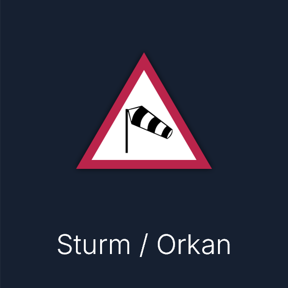 Warnsymbol: Sturm / Orkan