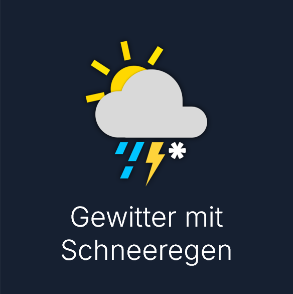 Wettersymbol: Gewitter mit Schneeregen