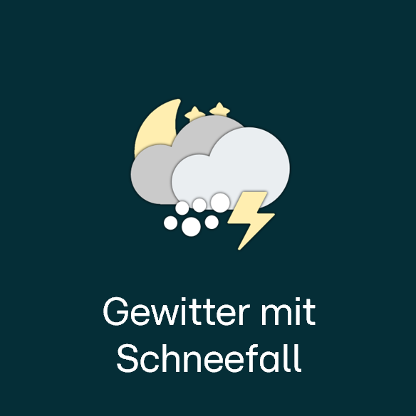 Wettersymbol: Gewitter mit Schneefall