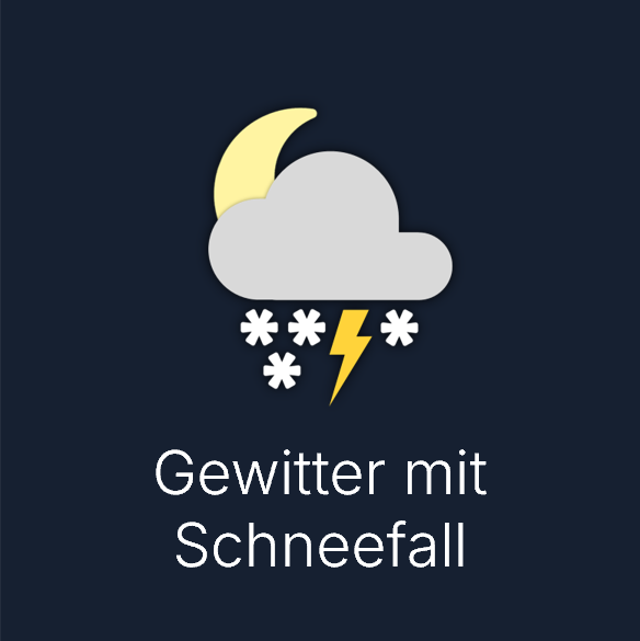 Wettersymbol: Gewitter mit Schneefall