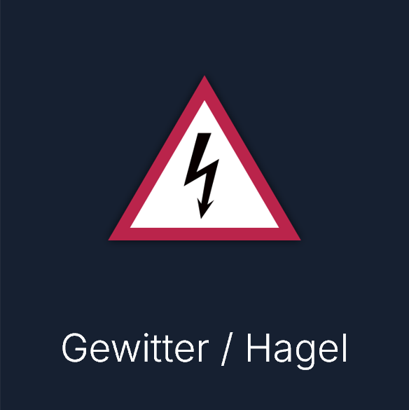 Warnsymbol: Gewitter / Hagel