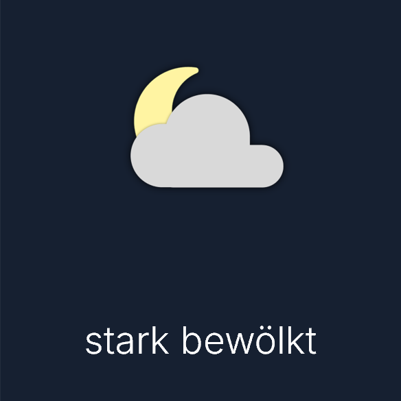 Wettersymbol: stark bewölkt