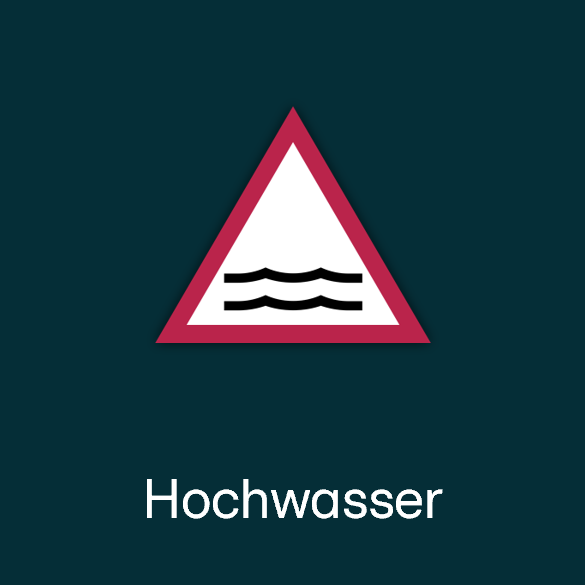 Warnsymbol: Hochwasser