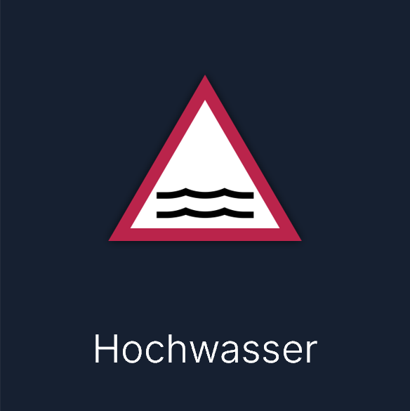 Warnsymbol: Hochwasser