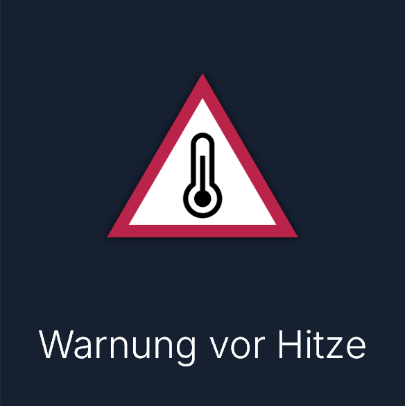 Warnsymbol: Warnung vor Hitze