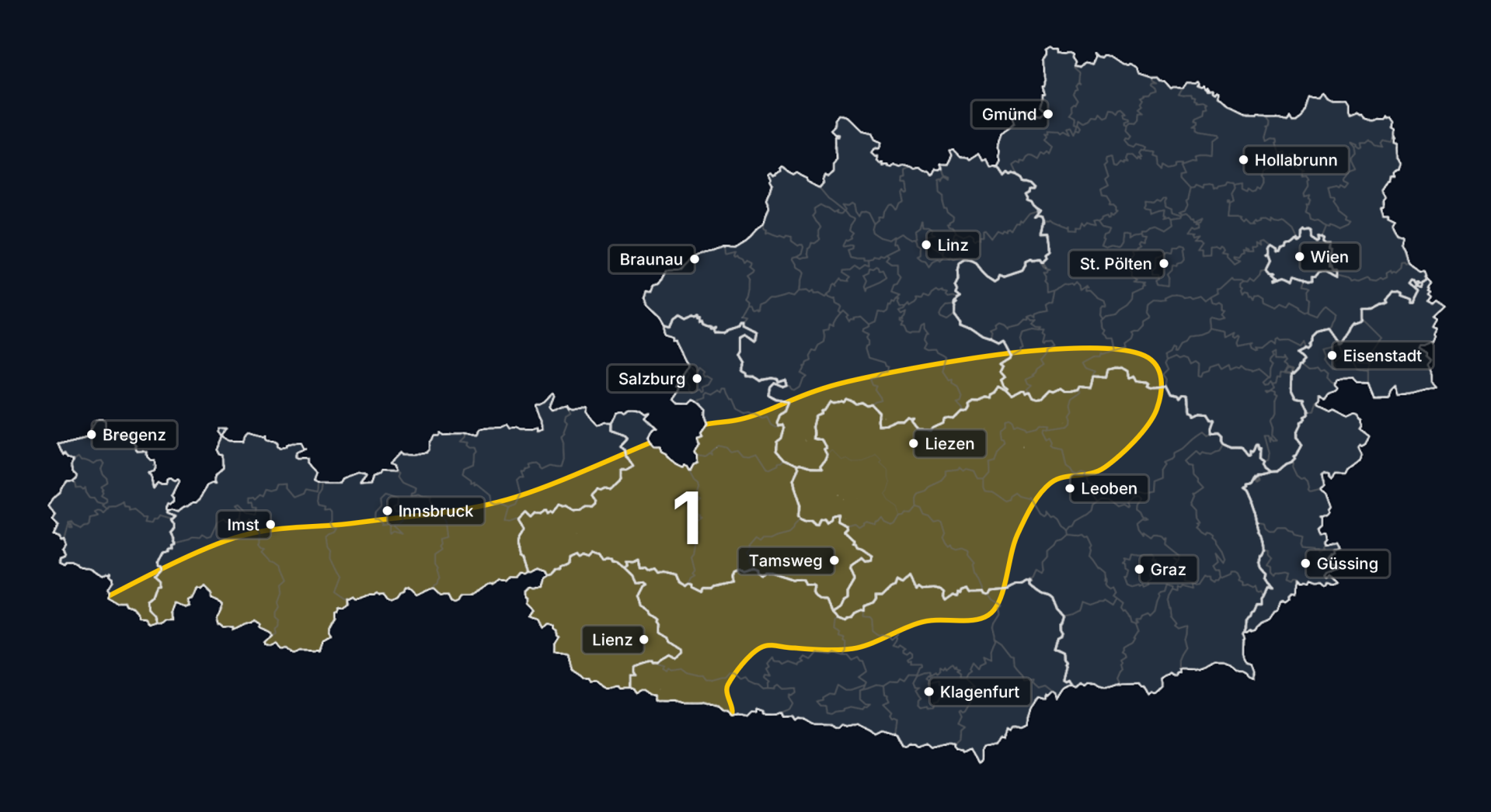 Unwettergefahr Österreich | www.unwetterportal.com