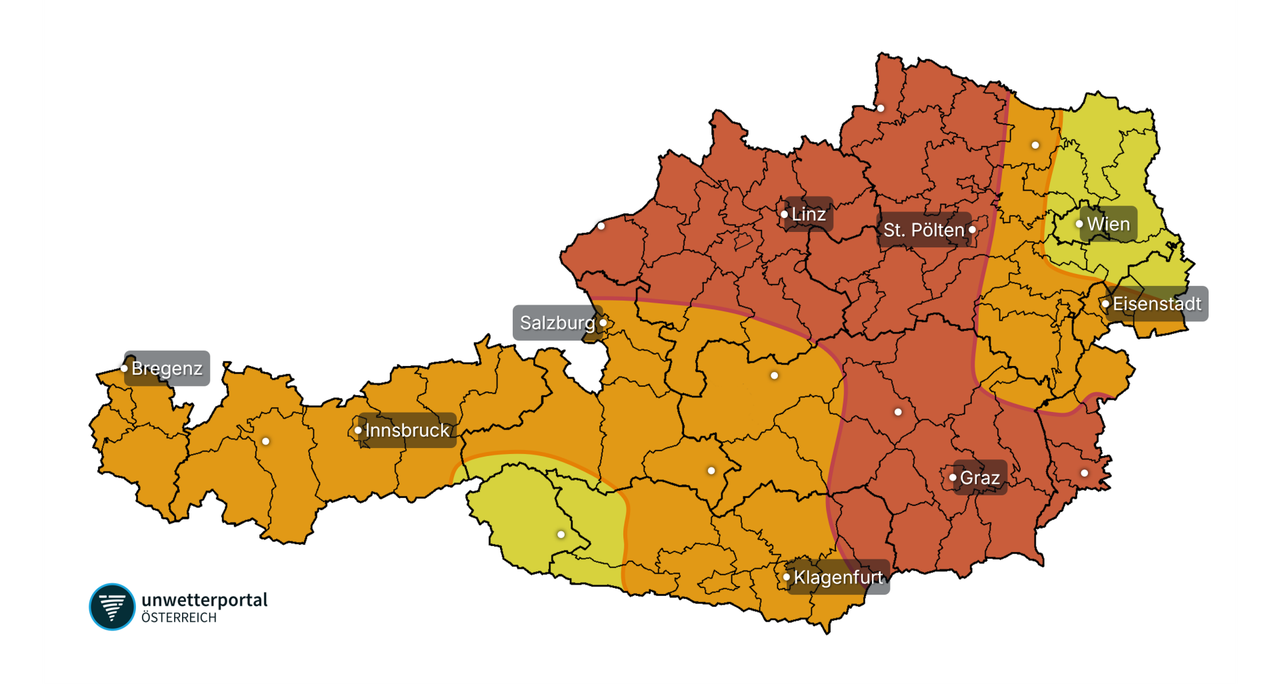 Wetterkarte Österreich