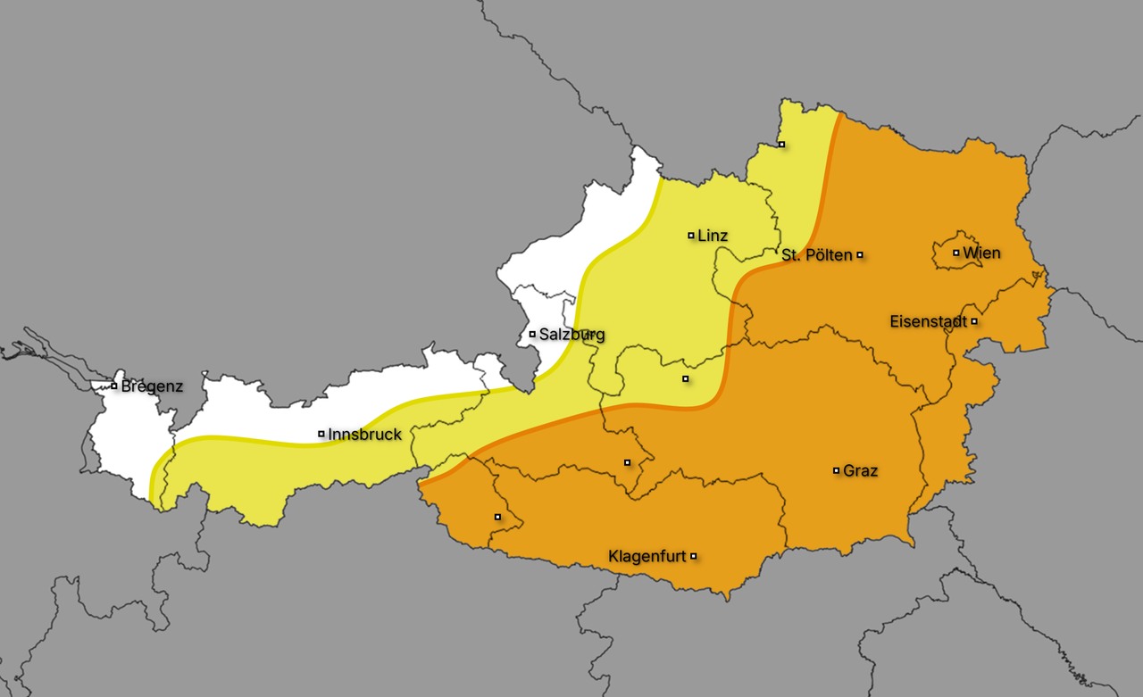 Wetterkarte Österreich