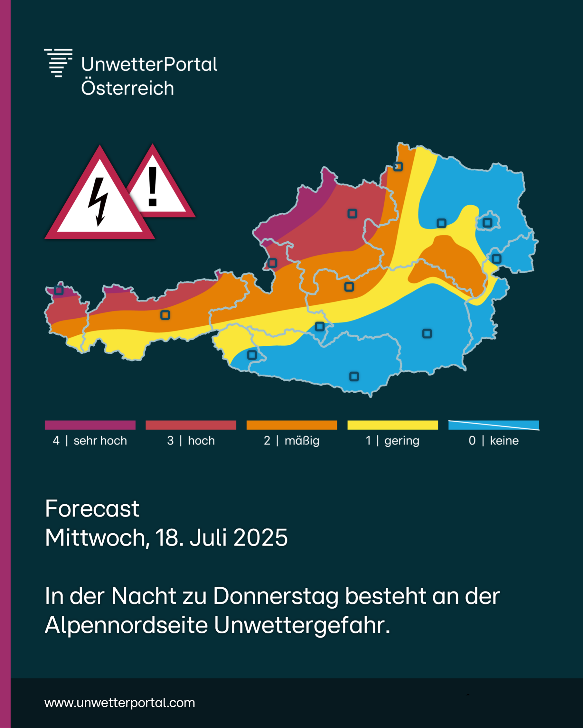 Sinn und Unsinn einer Warnkarte | www.unwetterportal.com
