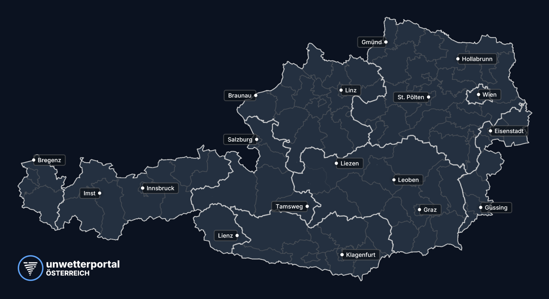 Unwettergefahr Österreich | www.unwetterportal.com