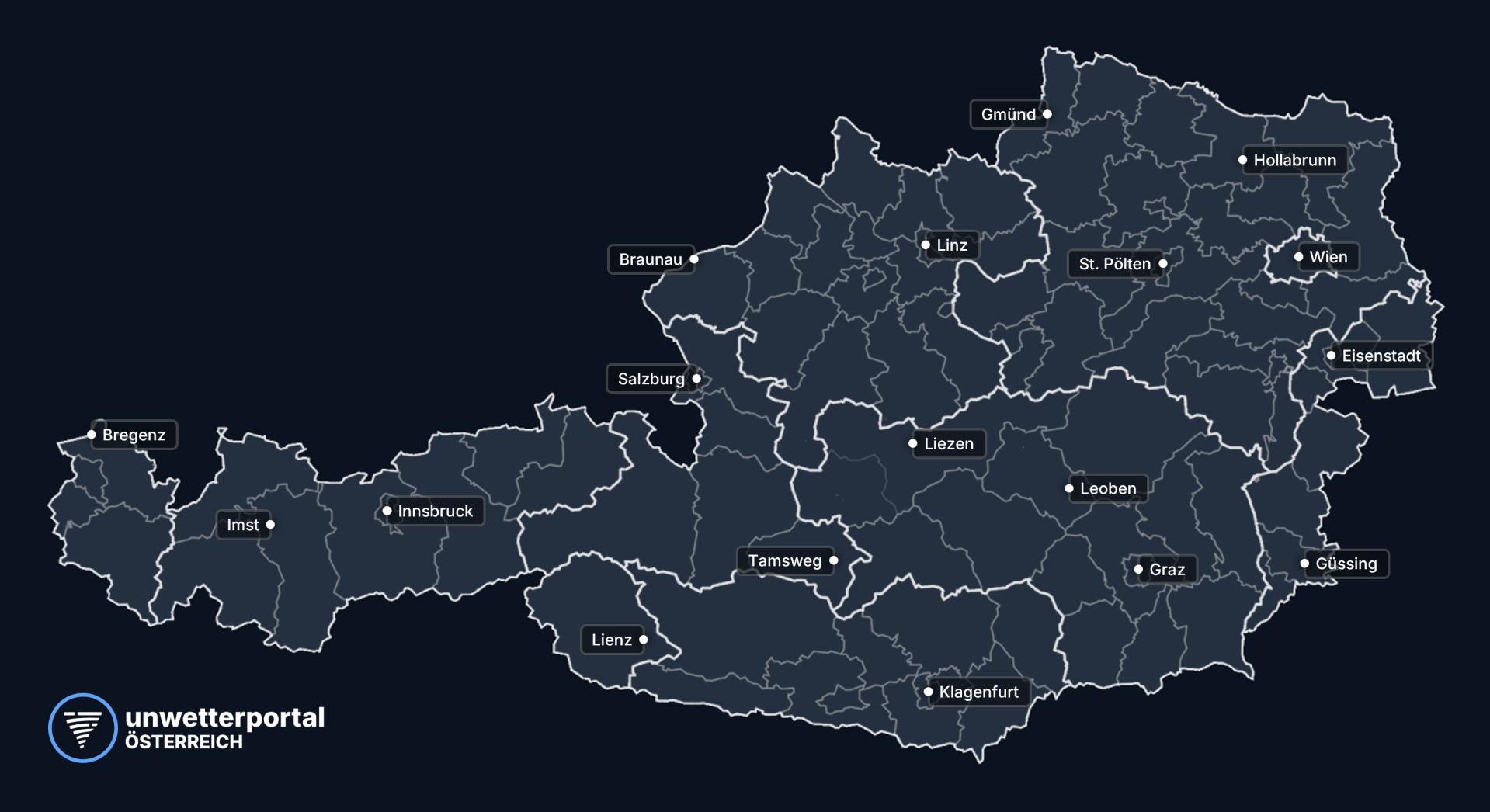 Unwettergefahr Österreich | www.unwetterportal.com