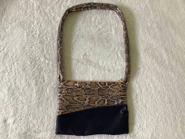 Mini sac bicolore « Serpent »