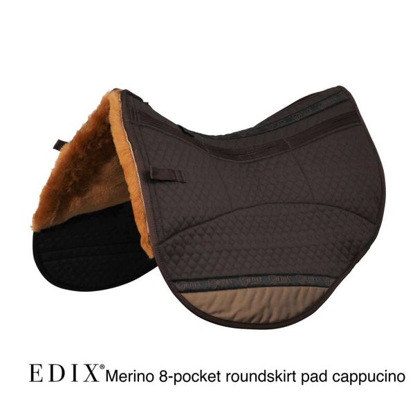 EDIX Uni 8-pocket Merino roundskirt pad polsterbar brown/capp.