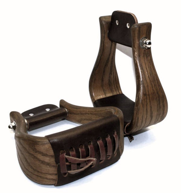 Premium Holzsteigbügel Flat Bottom 3" – JKST39-3 | Western Steigbügel aus Holz