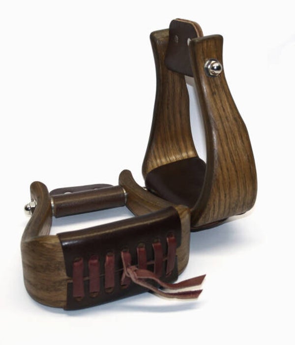 Premium Holzsteigbügel Angled / Offset 3" – JKST79-3 | Ergonomische Western Steigbügel aus Holz | 14 cm Innenbreite