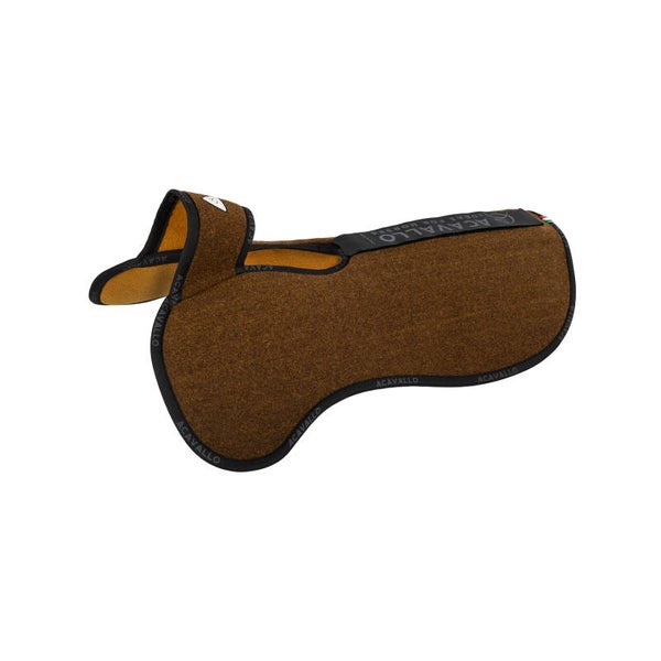 Acavallo Pad Piuma WFS pocket double felt front & rear riser brown/mustard