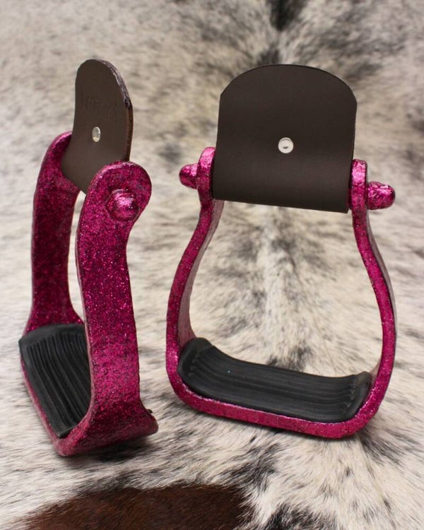 Westernsteigbügel Glitzer  pink
