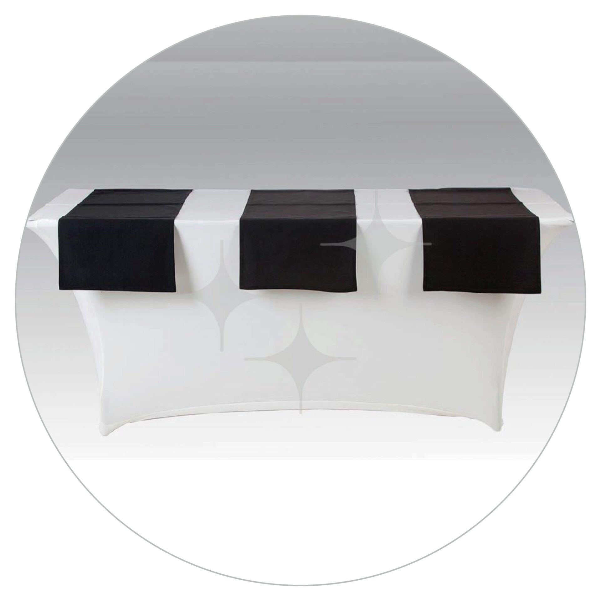 Tafelloper 60x160 cm zwart