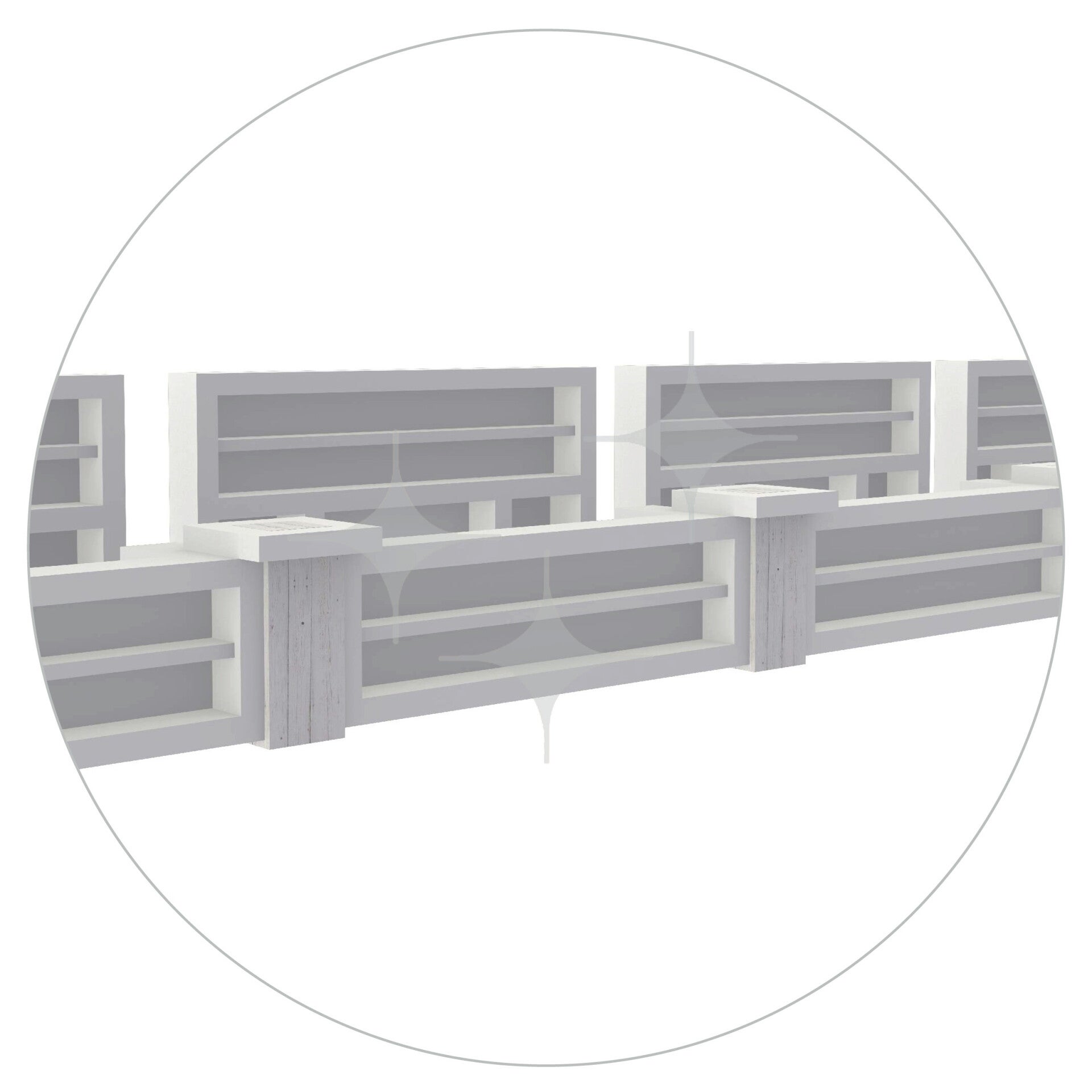 Natural White BlockxBar, 16mtr (compleet)