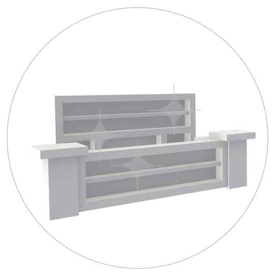 BlockxWhite BlockxBar, 4mtr (compleet)