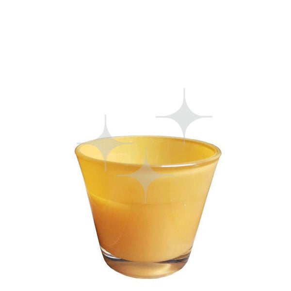 Kaars in geel potje 8x9 cm