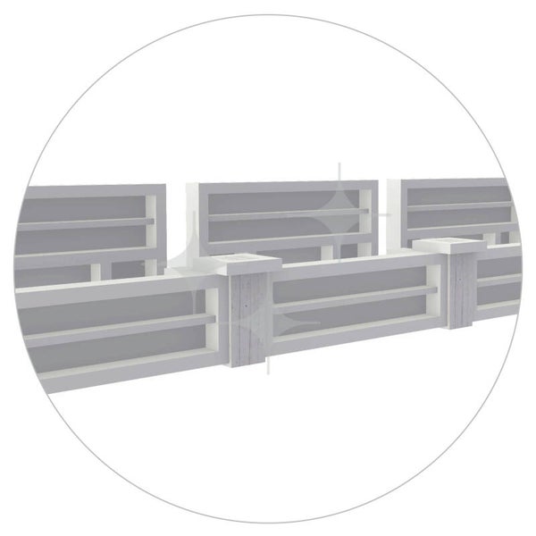 Natural White BlockxBar, 12mtr (compleet)