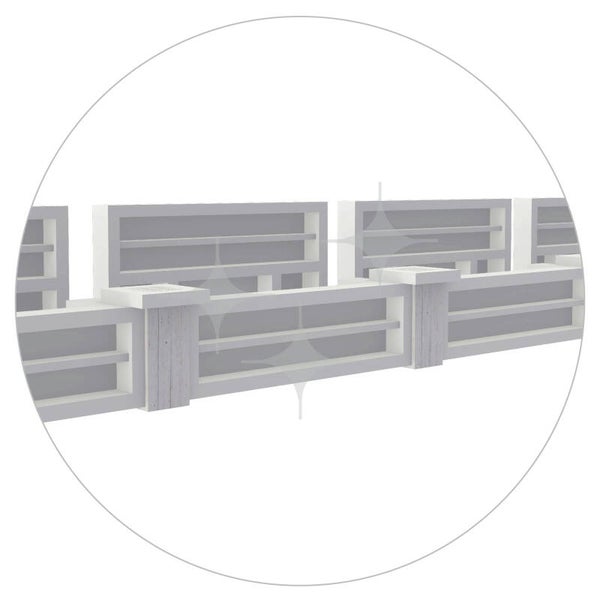 Natural White BlockxBar, 16mtr (compleet)