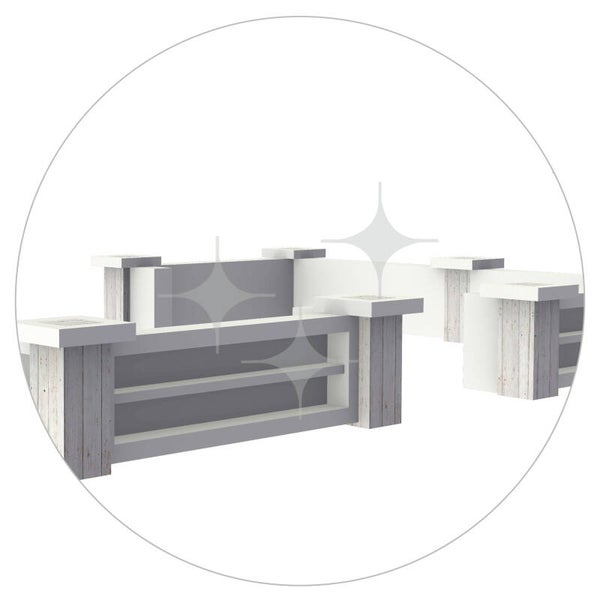 Natural White BlockxBar-eiland 80 mtr2 (compleet)