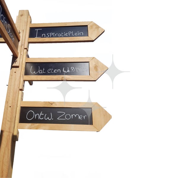 Extra Krijtbord pijl tbv wegwijspaal