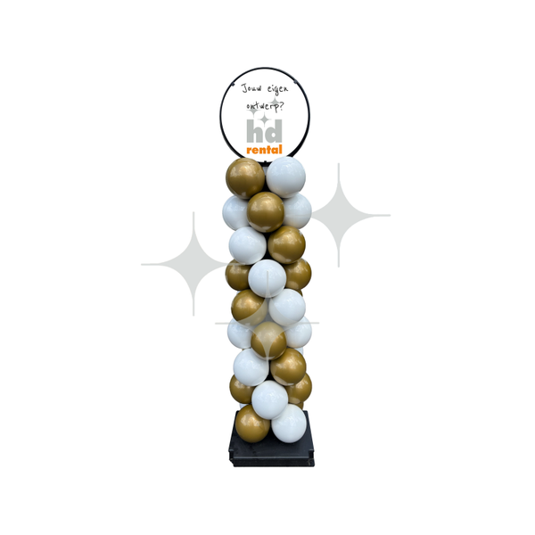 BallOn Pilaar | met Display | Goud-wit