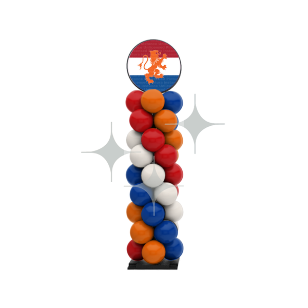 BallOn | Pilaar met Display | Nederland | rood-wit-hardblauw-oranje