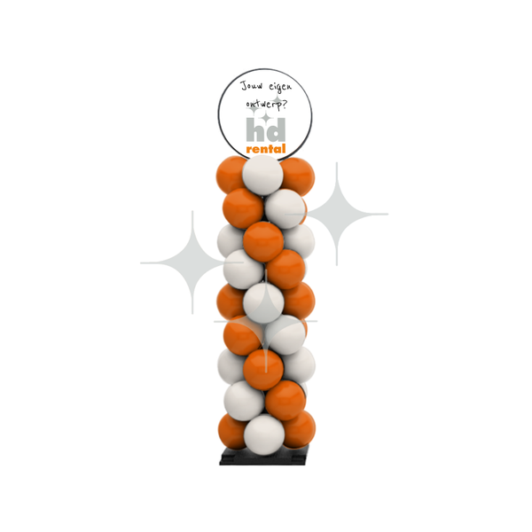 BallOn | Pilaar met Display | wit-oranje