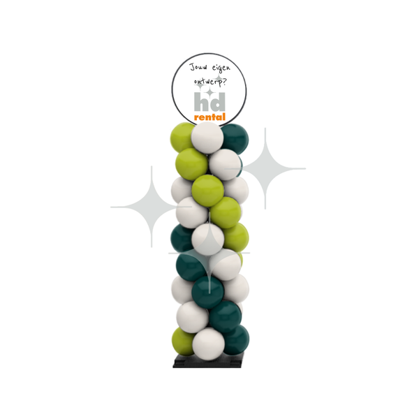 BallOn | Pilaar met Display | wit-limegroen-zeegroen