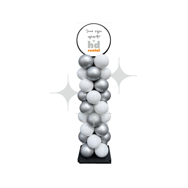 BallOn Pilaar | met Display | Zilver-wit