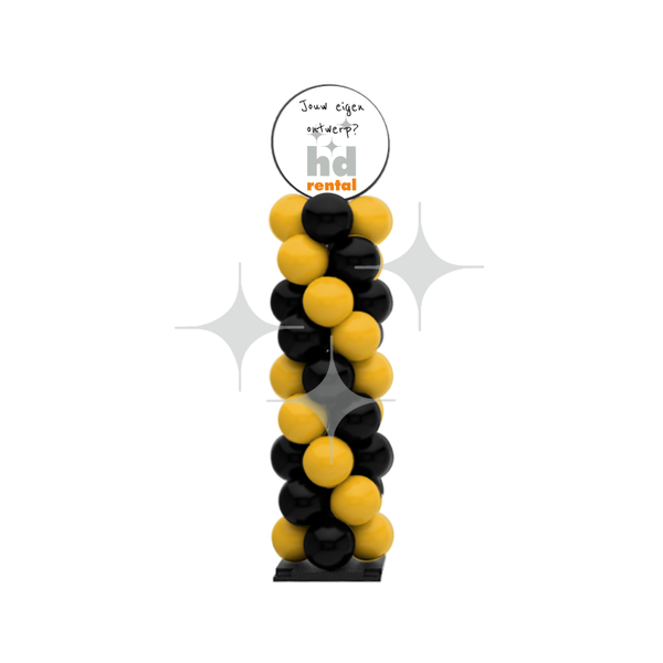 BallOn | Pilaar met Display | Zwart-geel