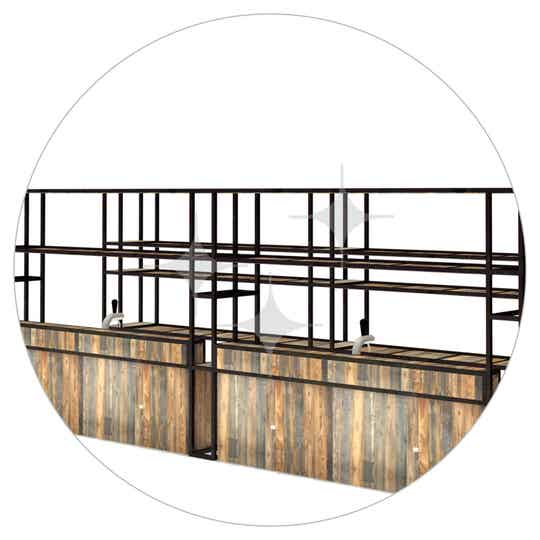 StelligStaal Bar met bovenligger 7,5 mtr (barombouw)