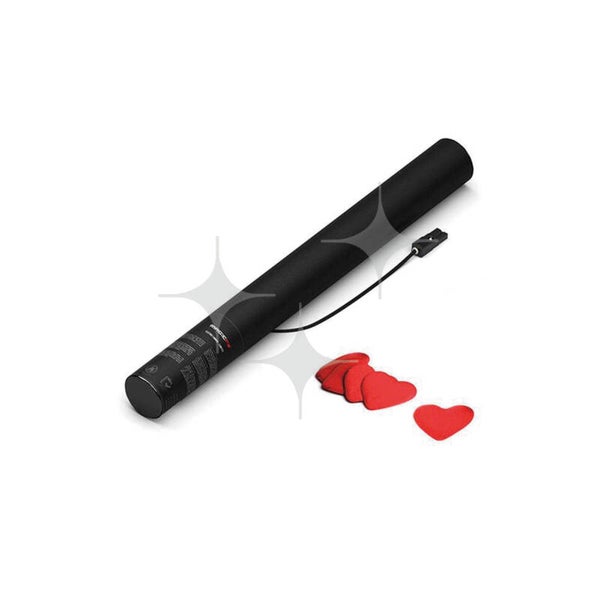 Confetti Hartjes Electric Cannon | 80/50cm | Wit/Rood